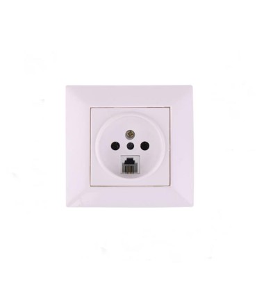 پريز تلفن جهان الكتريك مدل كارن ( سوكت دار )